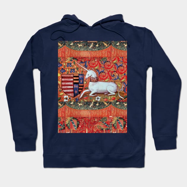 UNICORN ,FANTASY FLORAL ,ANIMALS MEDIEVAL HERALDIC MOTIFS Hoodie by BulganLumini